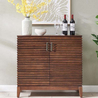 Wood Buffet Cabinet with Storage, 36" W Accent Cabinet with 2 Doors and 2 Shelves-FARATI