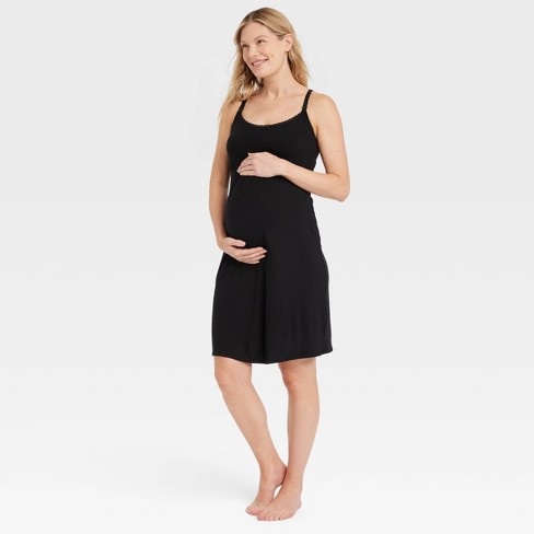 Drop Cup Nursing Maternity Chemise - Isabel Maternity By Ingrid & Isabel™  Black Xl : Target