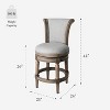 Maven Lane Pullman Swivel Counter Height Bar Stools with Fabric - 2 of 4