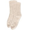 Memoi Women's Cable Knit Lounge Sock - 3 of 4