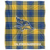 California State University, Bakersfield Campus Plaid Spirit Silky Touch Super Soft Throw Blanket 50x60 - 2 of 4