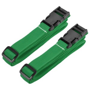 Unique Bargains Polyester Adjustable Travel Bag Luggage Strap with Buckle 2 Pcs - 1 of 4