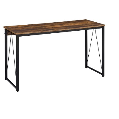HomeRoots 47" Brown and Black Writing Desk
