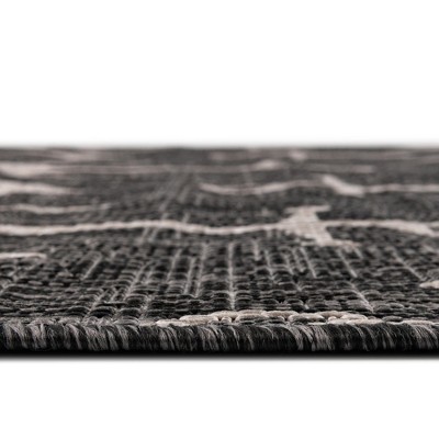 Charcoal 6' x 9' Easy-Care Outdoor Rectangular Rug