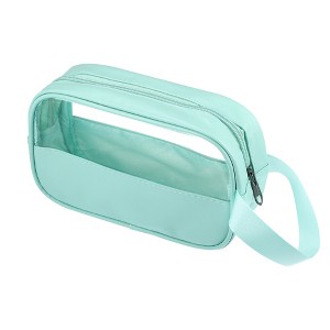 Unique Bargains Large Travel Zipper Clear Portable Makeup Organizer Bag 1 Pc - 1 of 4