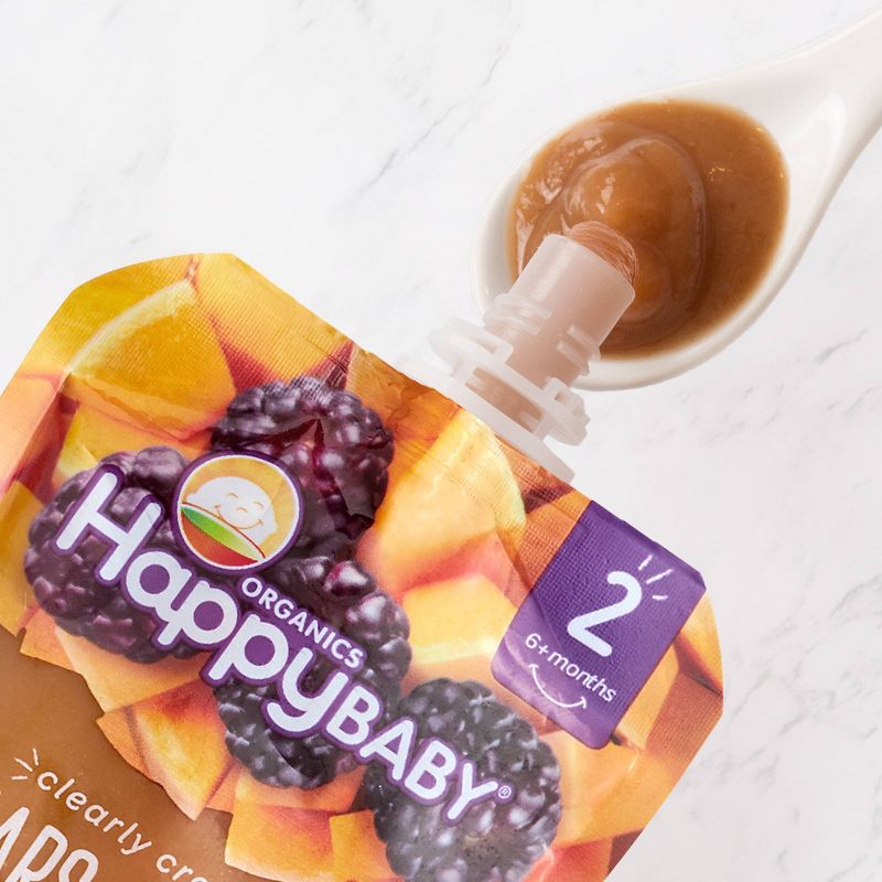 HappyBaby Clearly Crafted Pears Squash &#38; Blackberries Baby Food - 4oz, 6 of 10