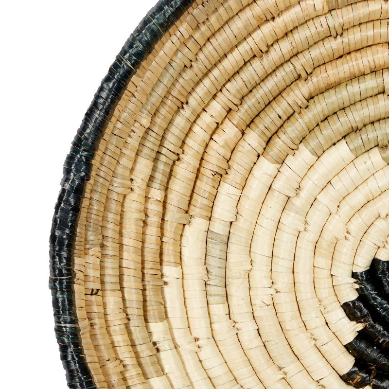 Bohemian Seagrass Plate Handmade Spiral Basket Wall Decor Set of 3 - Olivia & May, 4 of 7