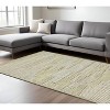 Gray And Ivory Wool Striped Hand Hooked Area Rug - 2 of 4
