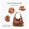 Women Top Handle Satchel Handbags Shoulder Bag Messenger Tote Bag Purse Fashionable Structured Purse with Rivet Detail - 2 of 4