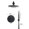 CASAINC 1-Spray Patterns Round 2-Functions 10 Inches Wall Mount Dual Shower Heads with Handheld - 2 of 4