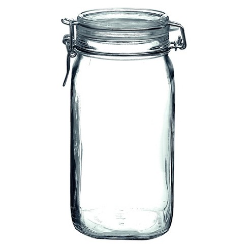 Nostalgic Clamp Lid Glass Mason Jar 3.4 Ounces 10 Count Box