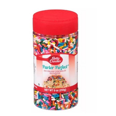 Betty Crocker Parlor Perfect Confetti Sprinkles Ice Cream Toppings 9 oz (Pack of 4)