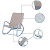 2pc Patio Modern Rocking Chair - Blue - Captiva Designs: Outdoor Seating with Powder-Coated Steel Frame & Polyester Cushions - 2 of 4
