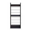 Vynxaria Contemporary Tall Open Shoe Rack, Metal Rails, 9-Tier, Wengue Finish - 3 of 4