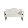 NicBex Luxury Loveseat,Modern Small Velvet Loveseat Sofa with Tufted Back & Metal Legs,2-Seater Couch for Living Room - 4 of 4
