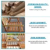 BestMassage Garden Bench Outdoor Patio Bench Acacia Wood Park Bench with Table, Nature - 4 of 4