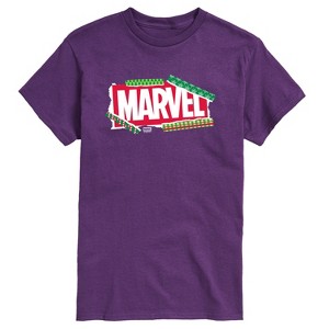 Men's - Marvel - Logo Wrapping Paper Short Sleeve Graphic T-Shirt - 1 of 3
