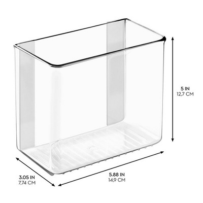 Clear Acrylic Adhesive Organizer Bins for Kitchen, Pack of 4