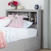 HomeStock Bookcase Headboard, Soft Gray, Twin - 2 of 4