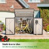 Ridstar 46.3 in. H Outdoor Waterproof Metal Storage Shed with Lid, Chain & Hydraulic Gas Struts-Brown - 3 of 4