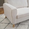 84" Sofa, 3 Seater Couch for Living Room, Modern Loveseat, Boucle Sofa with Deep Seats and Wide Armrests, Wood Legs, Easy Assembly for Home - 2 of 3