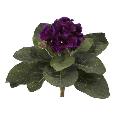Nearly Natural 11-in Gloxina Artificial Plant (Set of 4)