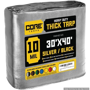 Core Tarps Heavy Duty 10 Mil Tarp Cover, UV Resistant, Rip Proof for Roof, Camping, Patio, Pool, Boat - 1 of 4