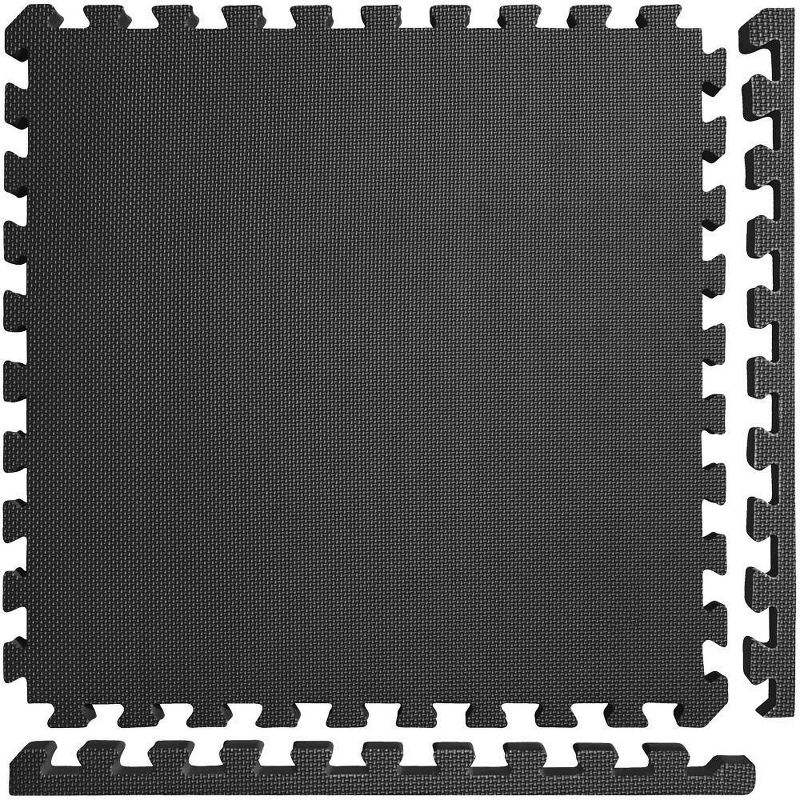 Meister X-Thick 1.5&#34; Interlocking 10 Tiles Gym Floor Mat - Black, 1 of 6