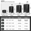 BEAFUP Luggage Sets ABS+PC Hardshell Luggage Hardside Lightweight Durable Suitcase Spinner Wheels Suitcase with TSA Lock (12/20/24/28) - 3 of 4