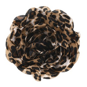 Unique Bargains Alloy Satin Fabric Big Rose Flower Dainty Brooches and Pins 1 Pc - 1 of 4