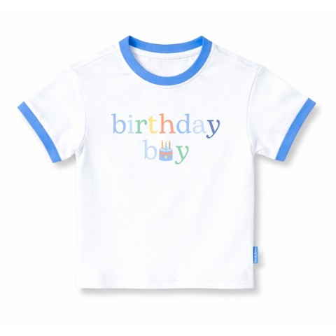 Bits & Bows Kids Birthday Boy Crewneck T-Shirt, White 5/6