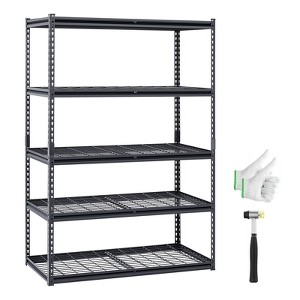 VEVOR Storage Shelves, 3000 lbs, 5 Tier Heavy Duty Garage Shelving, 24" D x 48" W x 72" H Adjustable Metal Shelves for Industrial Shelving Unit - 1 of 4