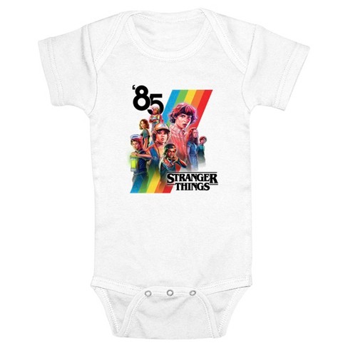 Infant's Stranger Things 85 Character Stripes Onesie - White - 18 Months :  Target