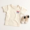 The Juniper Shop Patriotic Bow Star Coquette Toddler Short Sleeve Tee - 3 of 4