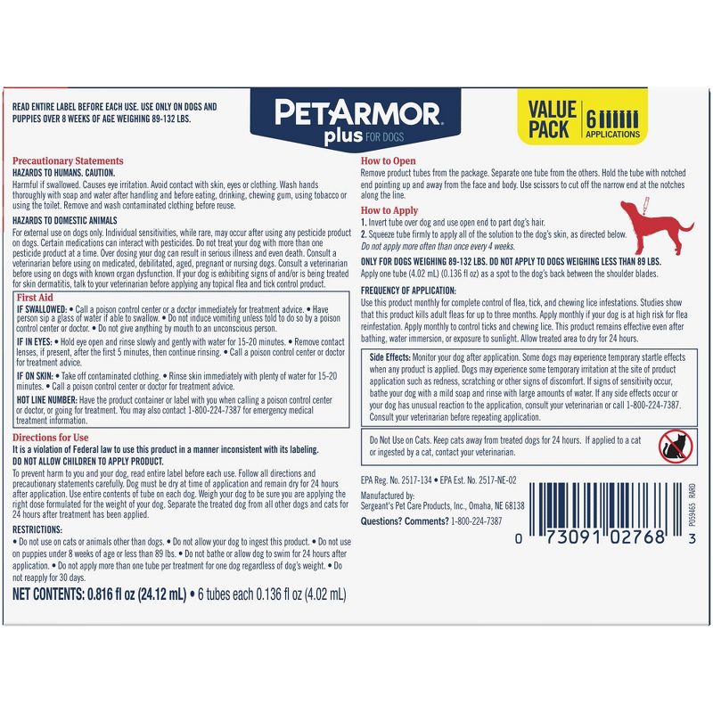 PetArmor Plus Flea and Tick Topical Treatment for Dogs, 6 of 13