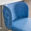 INFURNIC Counter and Bar Stools Swivel Barstools Tufted Back with Chrome Base for Home Pub Kitchen Island, Blue, 18.1"*19"*42.9" - 3 of 4
