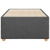 vidaXL Twin XL Upholstered Bed Frame - Dark Gray Fabric Bedstead with Slats for Bedroom - 4 of 4