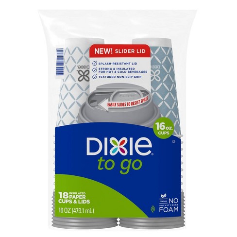Dixie To Go Disposable Hot Cups Lids 16oz Target