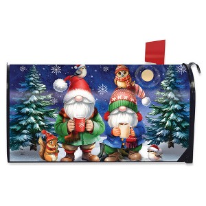 Briarwood Lane Winter Christmas Mailbox Cover  - Standard Size - Warm Wishes Gnomes For Christmas Mailbox Cover - 1 of 2