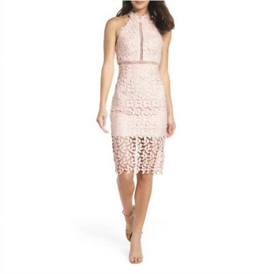 Women's Lace GEMMA Sleeveless Halter Cocktail Dress - BARDOT