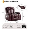 Power Lift Recliner Chair - Heat and Massage, PU Leather Electric Lift Recliner for Elderly & Mobility Impaired, Adjustable Back and Legs - 2 of 4