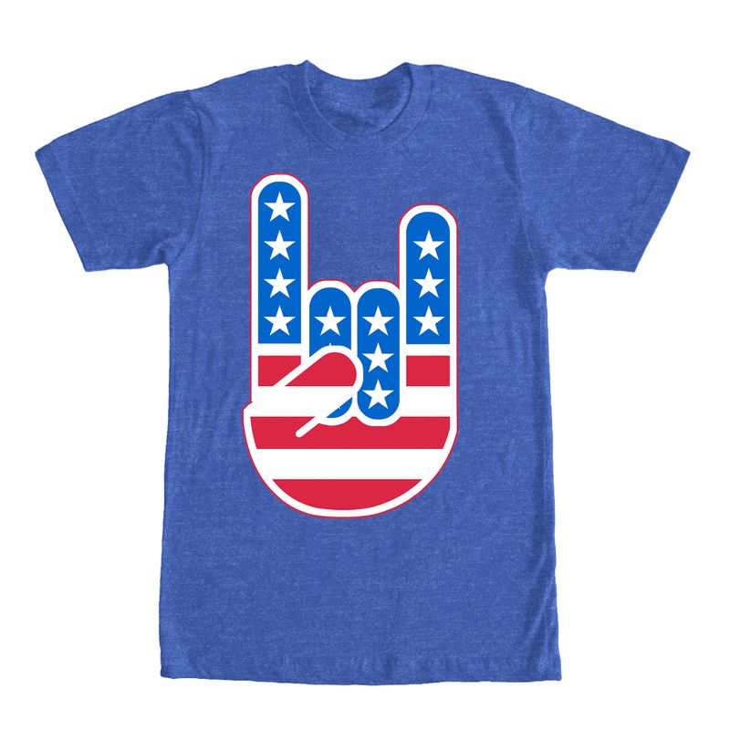 Men's Lost Gods Rock On American Flag T-Shirt, 1 of 5