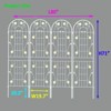 Gulches 4 Pack Metal Garden Trellis 71" x 19.7" Rustproof Trellis for Climbing Plants Outdoor Flower Support Cream White - 3 of 4