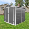 GDFStudio Richard Plastic and Aluminum Alloy Outdoor Storage Shed with Window - 4 of 4