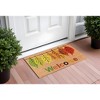 HomeRoots 17" X 29" Natural Green and Orange Coir Botanical Leaves Welcome Outdoor Fall Door Mat - 2 of 3