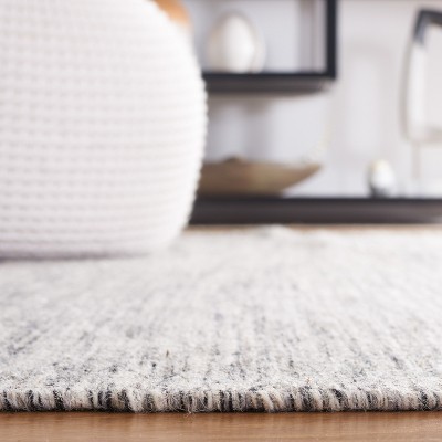 Handmade Geometric Flat-Weave Wool Rug - Gray 4' x 6'