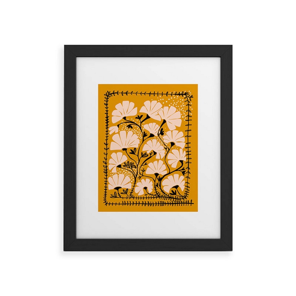 Photos - Other Decoration Deny Designs 18"x24" DESIGN D'annick Ever Blooming Good Vibes Framed Art Print Black
