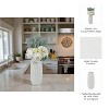 Sagebrook Home Ceramic Design Vase - Contemporary Decorative Flower Vase for Table Centerpiece or Home or Office Decor Accent - 4 of 4