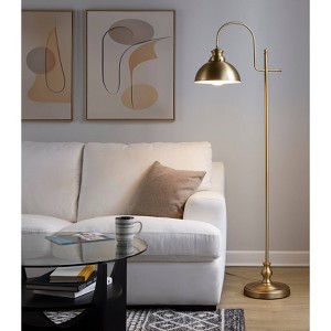 LumiSource Emery 64" Contemporary Metal Floor Lamp Gold Metal - 1 of 4