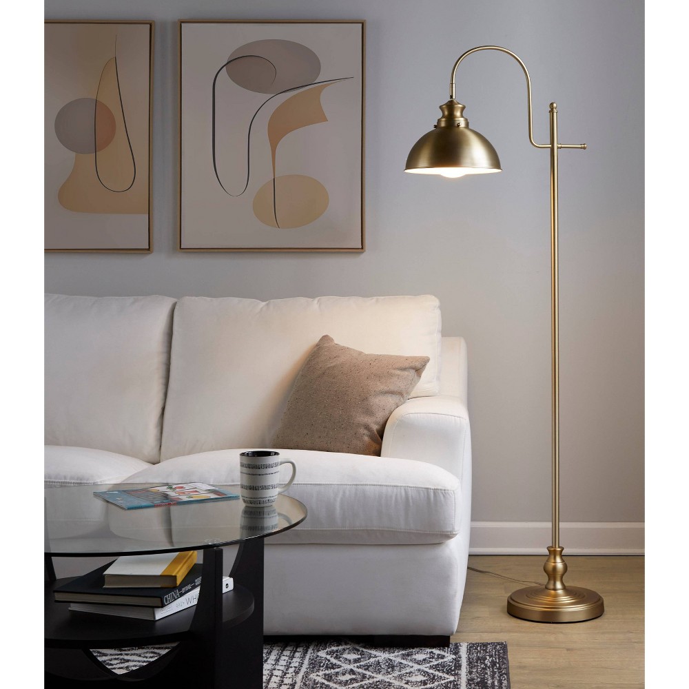 Photos - Floodlight / Street Light LumiSource Emery 64" Contemporary Metal Floor Lamp Gold Metal